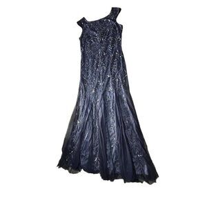 Adrianna Papell cap sleeve beaded dress 14 Special Occasion